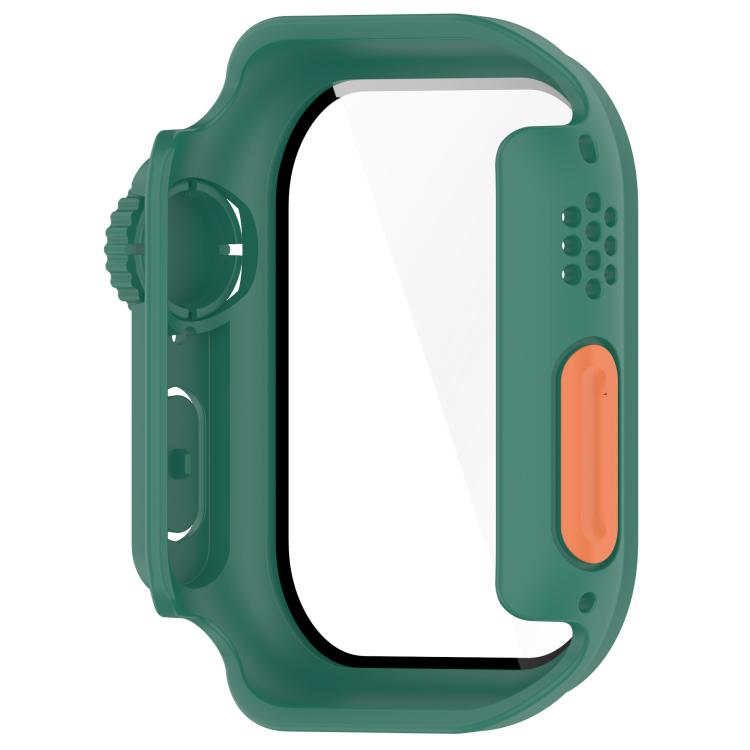 For Apple Watch Series 10 42mm Change to Ultra 49mm Tempered Film Integrated PC Button Watch Case(Green) - free shipping - PMC TechLife - Order now!
