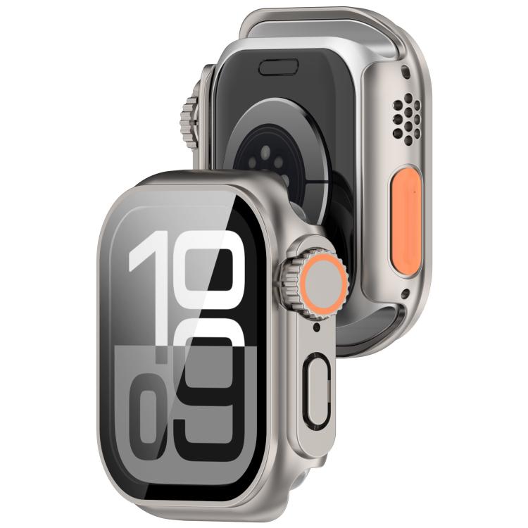 For Apple Watch Series 6/5/4/SE/SE2 44mm Change to Ultra 49mm Tempered Film Integrated PC Button Watch Case(Starlight) - Watch Cases by PMC TechLife | Online Shopping South Africa | PMC TechLife | Buy Now Pay Later Mobicred
