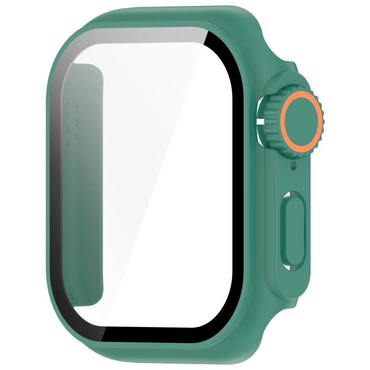 For Apple Watch Series 6/5/4/SE/SE2 40mm Change to Ultra 49mm Tempered Film Integrated PC Button Watch Case(Green) - free shipping - PMC TechLife - Order now!