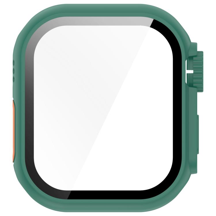 For Apple Watch Series 6/5/4/SE/SE2 40mm Change to Ultra 49mm Tempered Film Integrated PC Button Watch Case(Green) - free shipping - PMC TechLife - Order now!