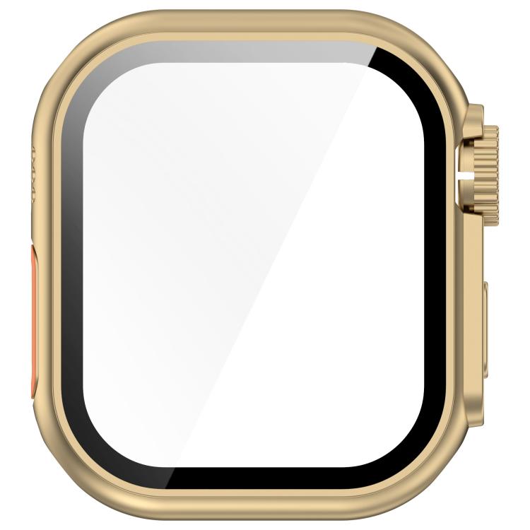 For Apple Watch Series 6/5/4/SE/SE2 40mm Change to Ultra 49mm Tempered Film Integrated PC Button Watch Case(Champagne Gold) - free shipping - PMC TechLife - Order now!