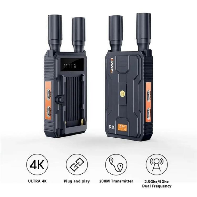 VRRIIS 097 4K HD Video HDMI Wireless Extender Kit Audio Video Wireless Transmitter Receiver, Plug:US Plug - Adapter by PMc TechLife | Online Shopping South Africa | PMc TechLife | Buy Now Pay Later Mobicred