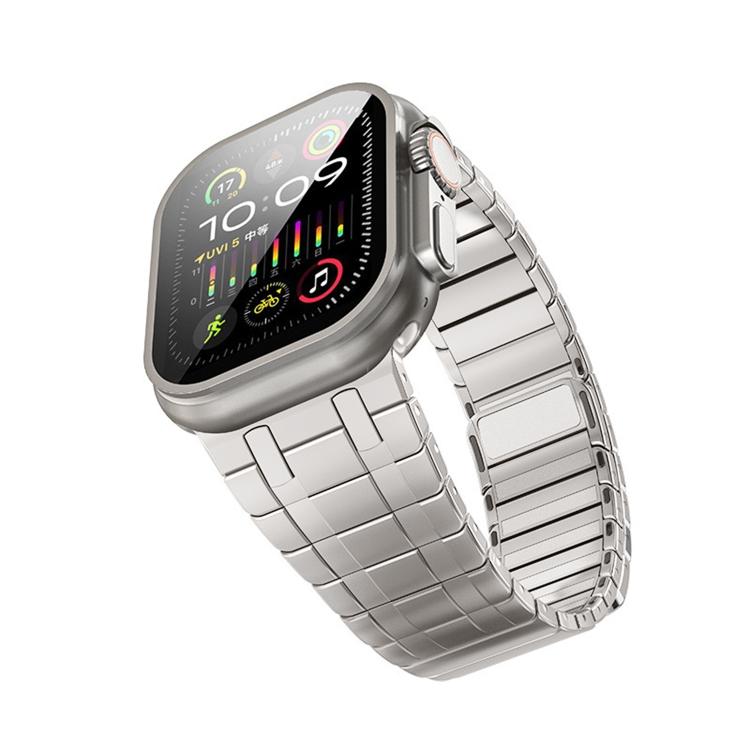 For Apple Watch 46mm / 49mm / 45mm / 44mm One Bead Magnetic Milan Stainless Steel Watch Band(Titanium Gold) - free shipping - PMC TechLife - Order now!