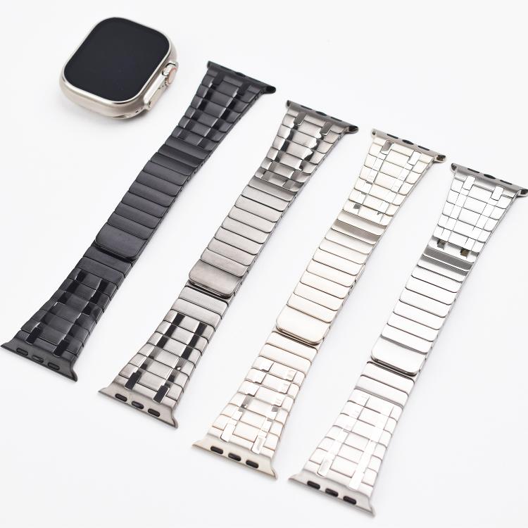For Apple Watch 46mm / 49mm / 45mm / 44mm One Bead Magnetic Milan Stainless Steel Watch Band(Titanium Gold) - free shipping - PMC TechLife - Order now!