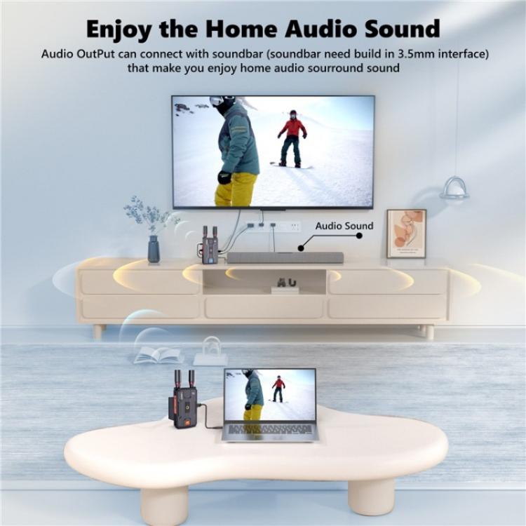 VRRIIS 097PRO Outdoor Live Streaming Audio Video Wireless Transmitter Receiver 4K HD Extender, Plug:EU Plug - Adapter by PMc TechLife | Online Shopping South Africa | PMc TechLife | Buy Now Pay Later Mobicred