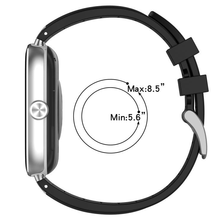 For Redmi Watch 5 / Xiaomi Smart Band 9 Pro Silver Metal Connector Silicone Watch Band(Red) - free shipping - PMC TechLife - Order now!