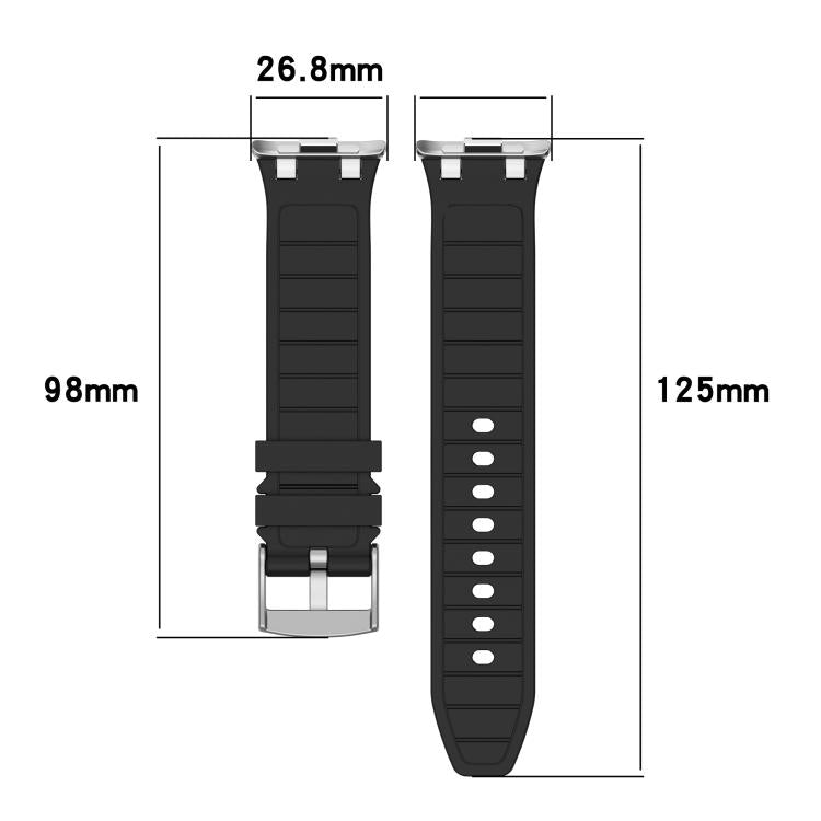 For Redmi Watch 5 / Xiaomi Smart Band 9 Pro Silver Metal Connector Silicone Watch Band(Starlight) - free shipping - PMC TechLife - Order now!