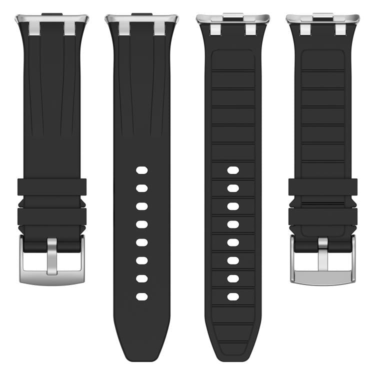 For Redmi Watch 5 / Xiaomi Smart Band 9 Pro Silver Metal Connector Silicone Watch Band(Navy Blue) - free shipping - PMC TechLife - Order now!
