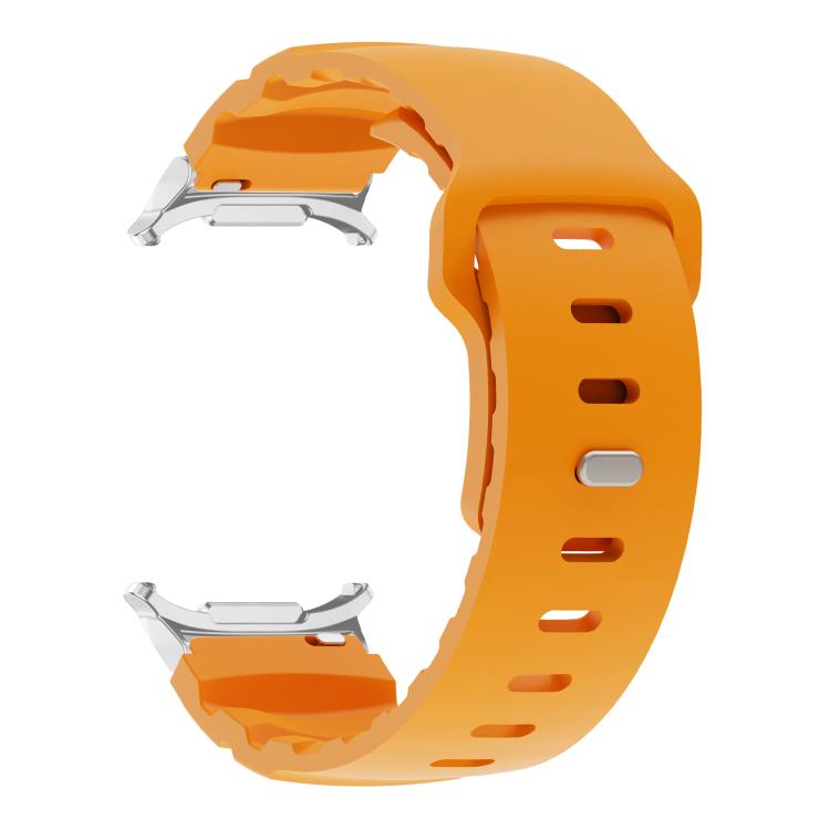 For Samsung Galaxy Watch Ultra 47mm Silver Connector Reverse Buckle Fluororubber Watch Band(Yellow) - free shipping - PMC TechLife - Order now!