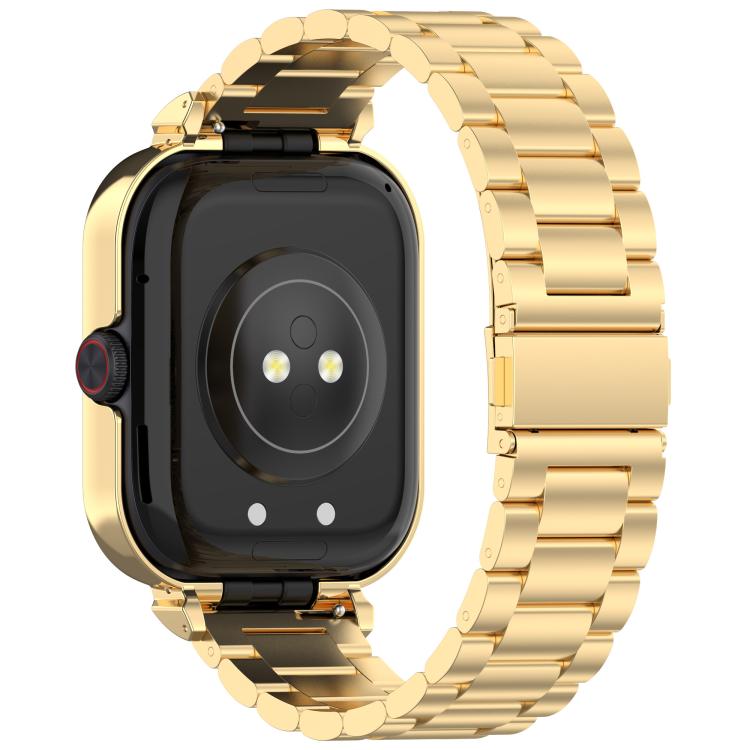 For vivo Watch GT Watch Frame Integrated Three Beads Stainless Steel Watch Band(Gold) - free shipping - PMC TechLife - Order now!