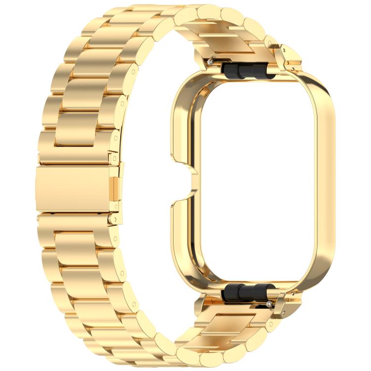 For vivo Watch GT Watch Frame Integrated Three Beads Stainless Steel Watch Band(Gold) - free shipping - PMC TechLife - Order now!