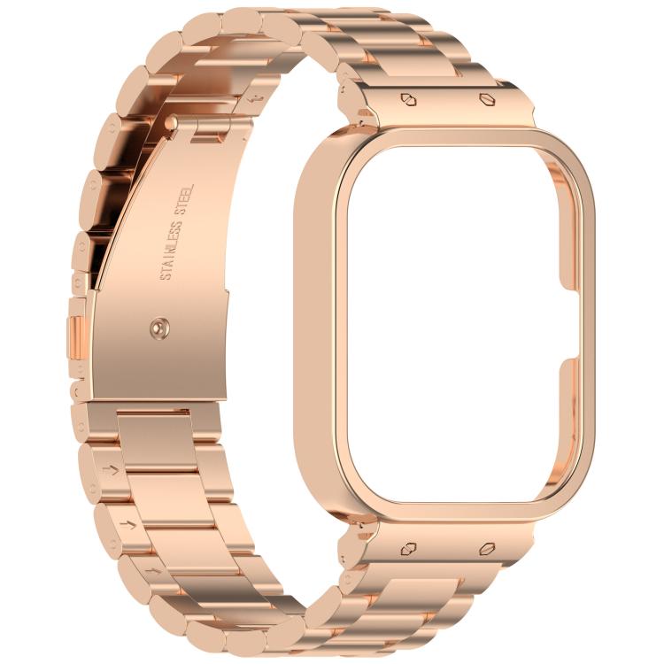 For vivo Watch GT Watch Frame Integrated Three Beads Stainless Steel Watch Band(Rose Gold) - free shipping - PMC TechLife - Order now!