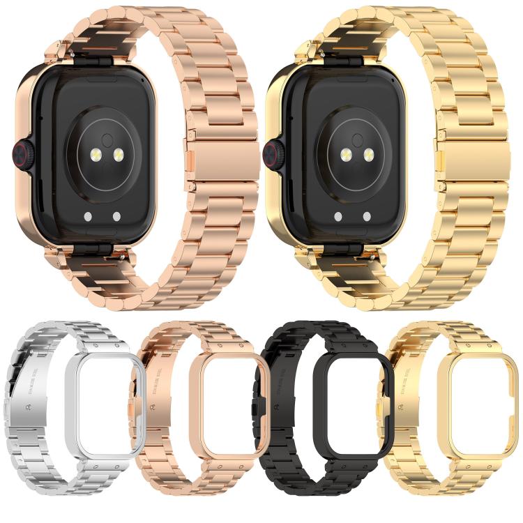 For vivo Watch GT Watch Frame Integrated Three Beads Stainless Steel Watch Band(Rose Gold) - free shipping - PMC TechLife - Order now!