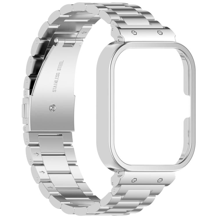 For vivo iQOO Watch GT Watch Frame Integrated Three Beads Stainless Steel Watch Band(Silver) - free shipping - PMC TechLife - Order now!