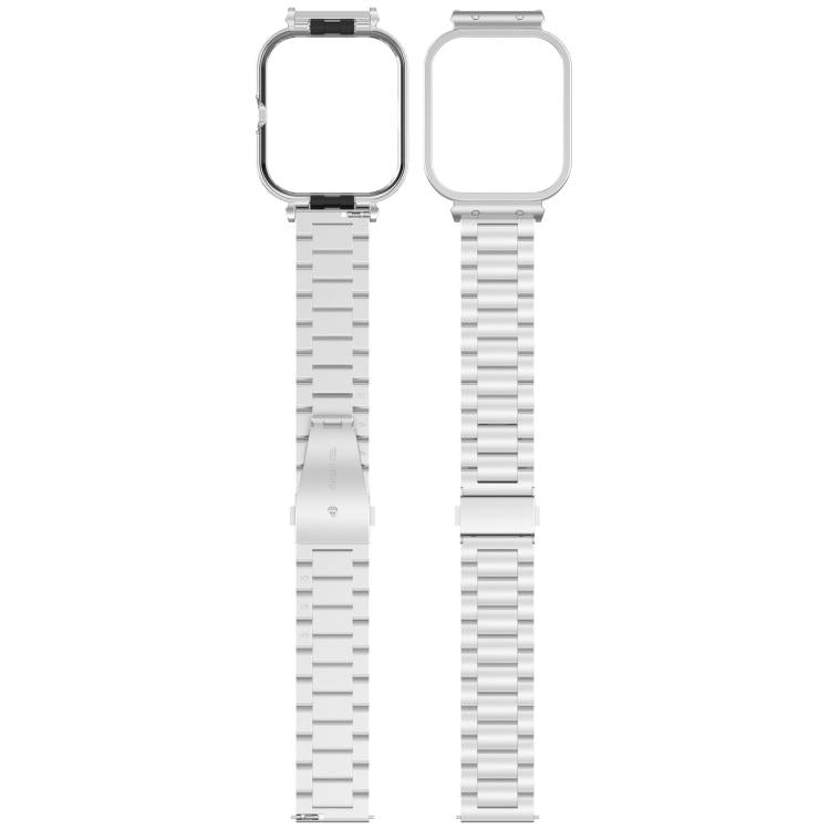 For vivo iQOO Watch GT Watch Frame Integrated Three Beads Stainless Steel Watch Band(Silver) - free shipping - PMC TechLife - Order now!