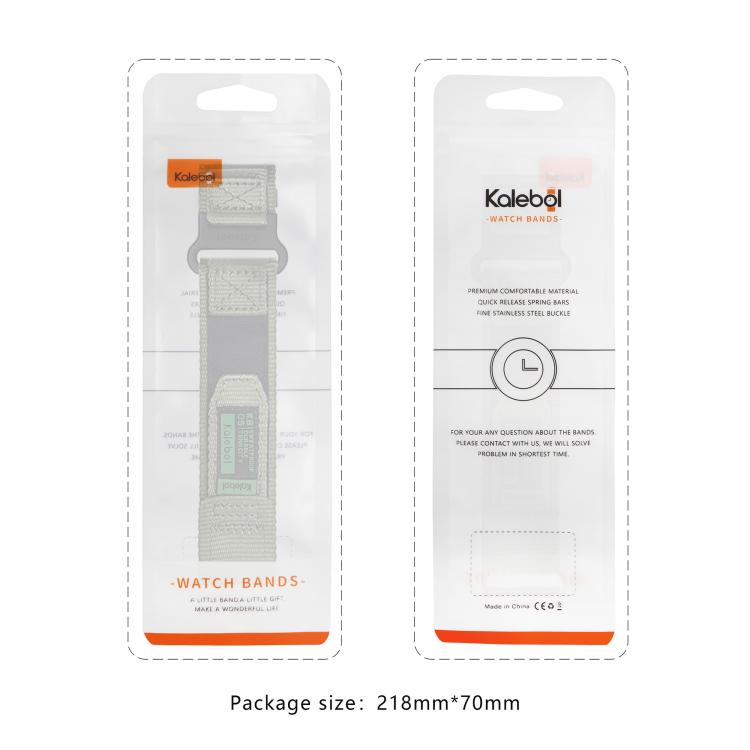 For Apple Watch 42mm / 41mm / 40mm / 38mm Kalebol Hook and Tri-Loop Nylon Watch Band(Orange) - free shipping - PMc TechLife - Order now!