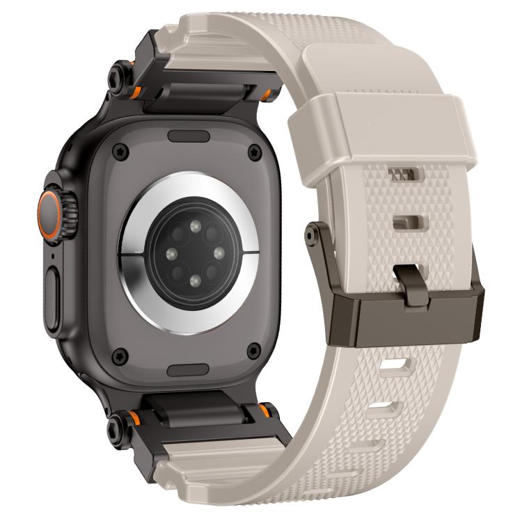 For Apple Watch 46mm / 49mm / 45mm / 44mm Kalebol Outdoor Explorer Metal Connector TPU Watch Band(Black Starlight) - free shipping - PMC TechLife - Order now!