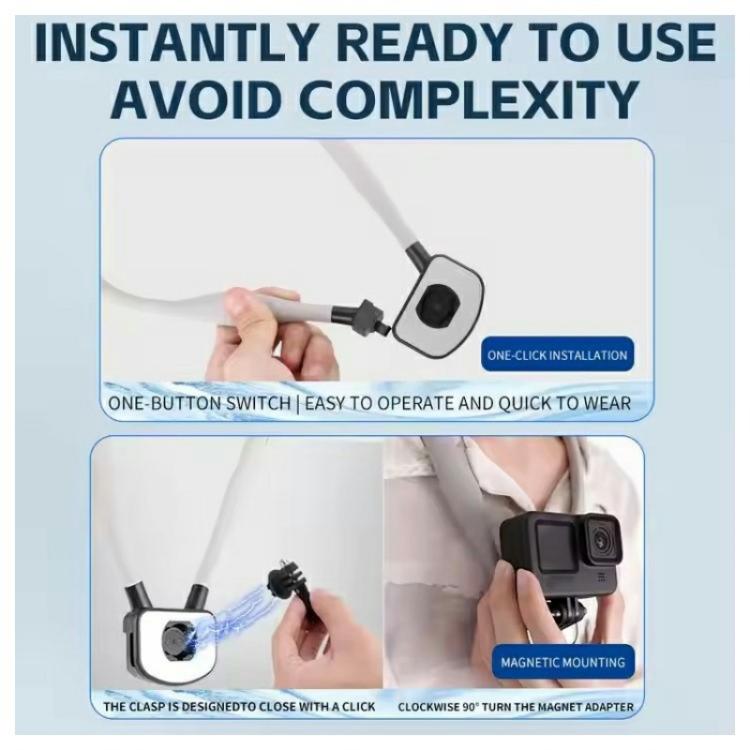 C071 Neck Strap Mount Silicone Metal Bracket For GoPro / Insta360 / DJI Action Cameras - free shipping - PMC TechLife - Order now!