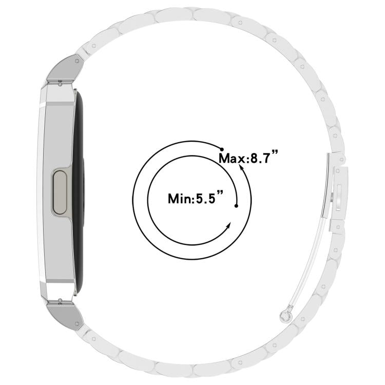 For Huawei Band 10 / 10 NFC / 9 / 9 NFC Watch Frame Integrated Three Beads Stainless Steel Watch Band(Silver) - free shipping - PMC TechLife - Order now!