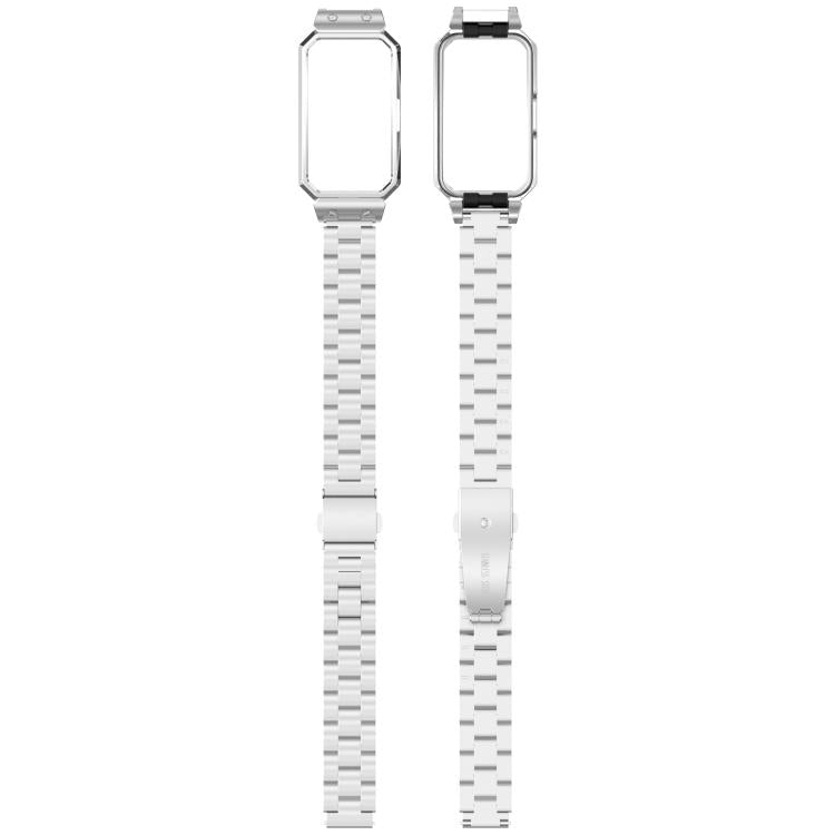 For Huawei Band 10 / 10 NFC / 9 / 9 NFC Watch Frame Integrated Three Beads Stainless Steel Watch Band(Rose Gold) - free shipping - PMC TechLife - Order now!