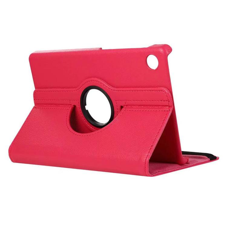 For Samsung Galaxy Tab A9+ 11.0 ENKAY 360 Degree Rotation Litchi Leather Smart Tablet Case(Rose Red) - free shipping - PMc TechLife - Order now!