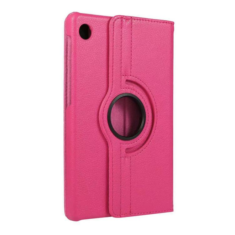 For Samsung Galaxy Tab A9 8.7 ENKAY 360 Degree Rotation Litchi Leather Smart Tablet Case(Rose Red) - free shipping - PMc TechLife - Order now!