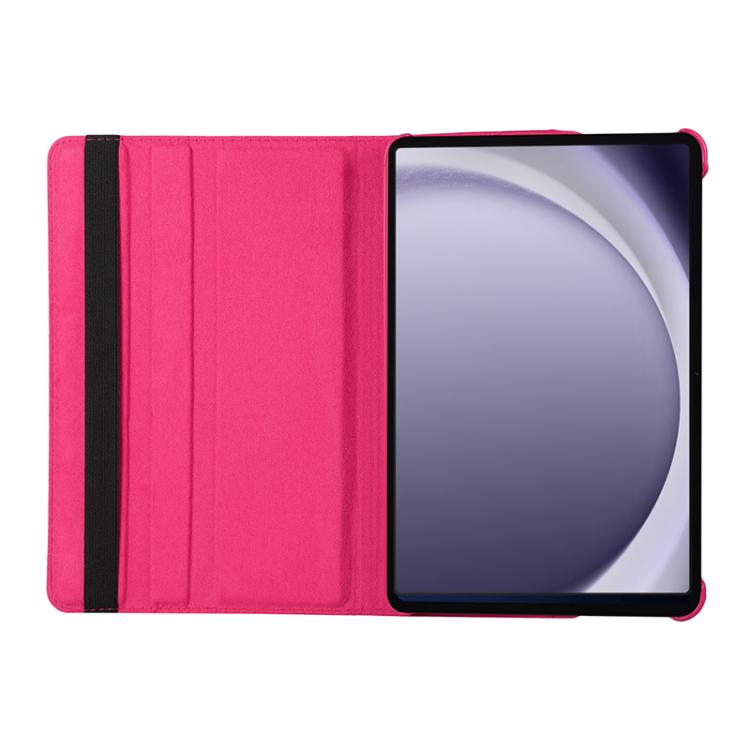 For Samsung Galaxy Tab A9 8.7 ENKAY 360 Degree Rotation Litchi Leather Smart Tablet Case(Rose Red) - free shipping - PMc TechLife - Order now!