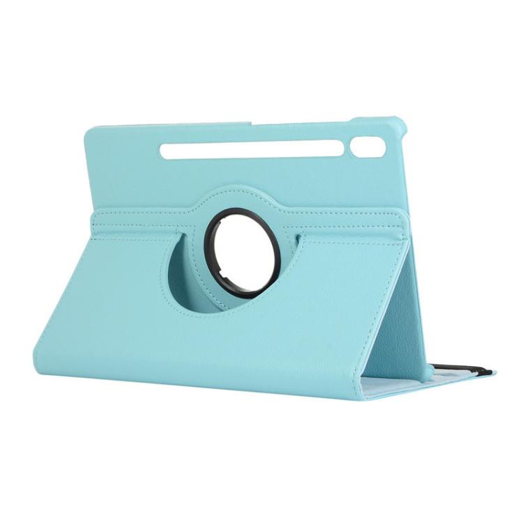 For Samsung Galaxy Tab S10 Ultra / S9 Ultra ENKAY 360 Degree Rotation Litchi Leather Smart Tablet Case(Light Blue) - free shipping - PMc TechLife - Order now!