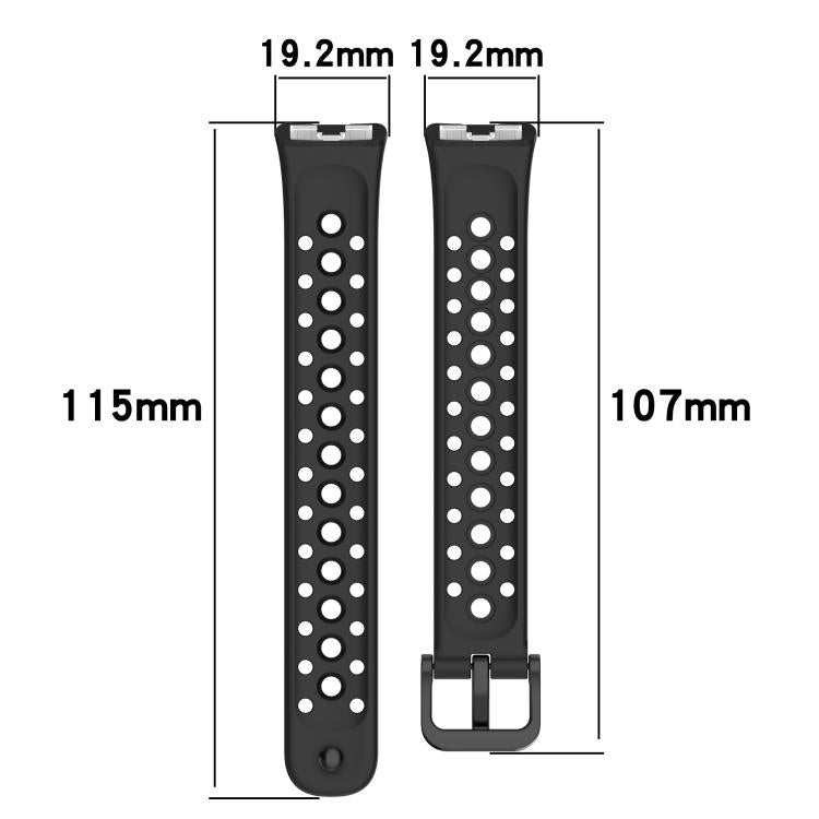 For Huawei Band 10 / 9 / 8 Metal Head Round Hole Nail Button Silicone Watch Band(Original Blue) - Watch Bands by PMC TechLife | Online Shopping South Africa | PMC TechLife | Buy Now Pay Later Mobicred