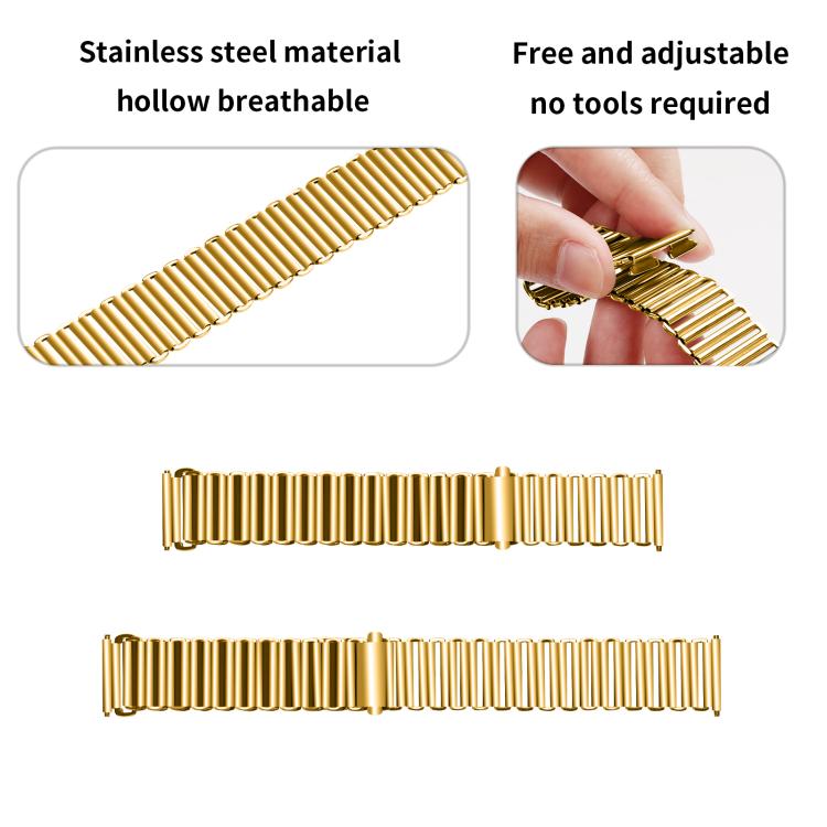 18mm Loop Slingshot Buckle Stainless Steel Watch Band(Gold) - free shipping - PMC TechLife - Order now!