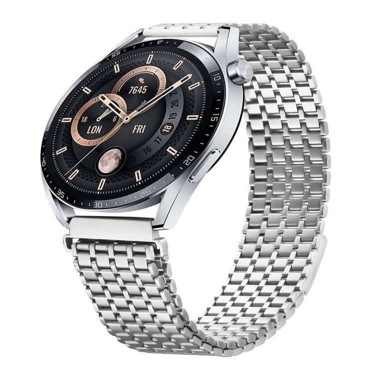 22mm Nine-beads Magnetic Buckle Stainless Steel Watch Band(Silver) - free shipping - PMC TechLife - Order now!