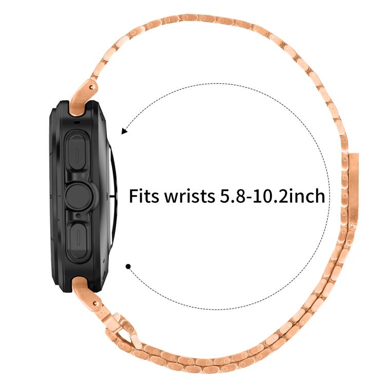 For Samsung Galaxy Watch Ultra 47mm / Ultra 2025 Nine-beads Magnetic Buckle Stainless Steel Watch Band(Rose Gold) - free shipping - PMC TechLife - Order now!