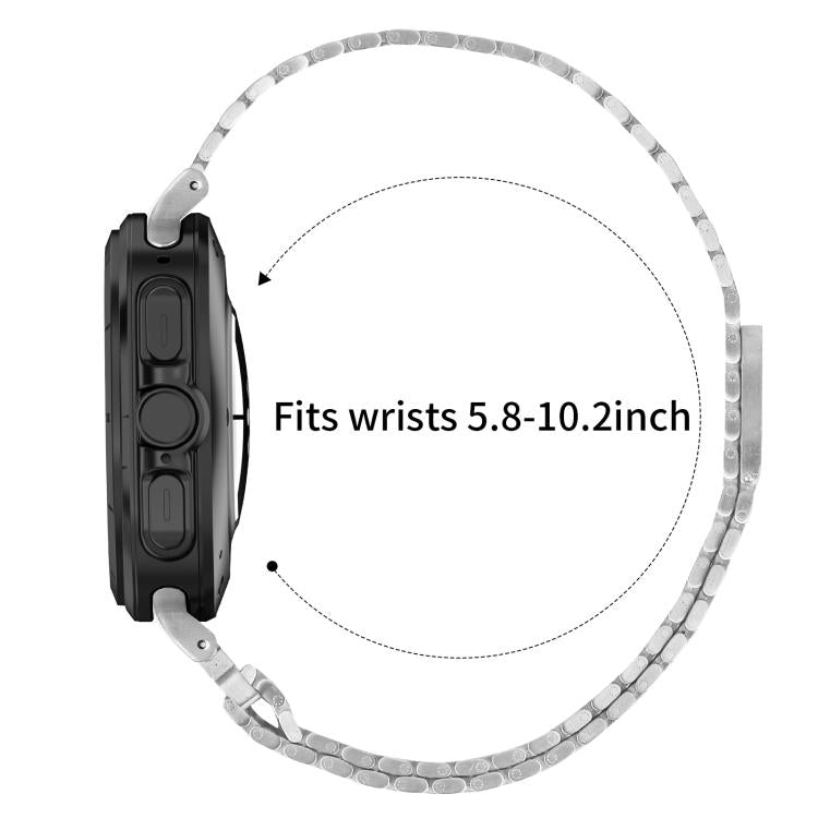 For Samsung Galaxy Watch Ultra 47mm Nine-beads Magnetic Buckle Stainless Steel Watch Band(Silver) - free shipping - PMC TechLife - Order now!