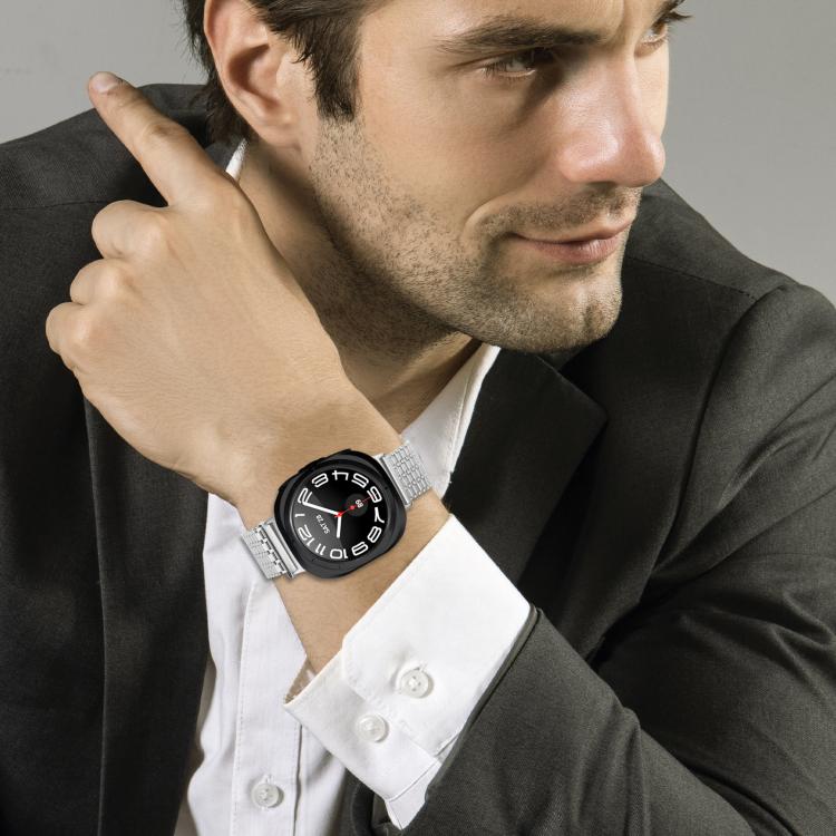 For Samsung Galaxy Watch Ultra 47mm Nine-beads Magnetic Buckle Stainless Steel Watch Band(Silver) - free shipping - PMC TechLife - Order now!