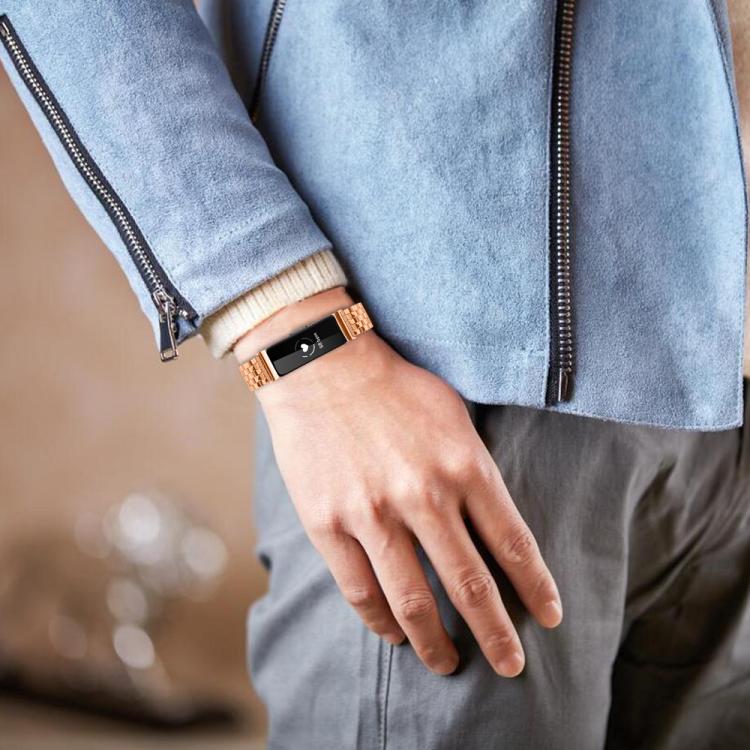 For Fitbit Inspire 1 / Inspire 2 Five Beads Slingshot Buckle Steel Watch Band(Rose Gold) - free shipping - PMC TechLife - Order now!