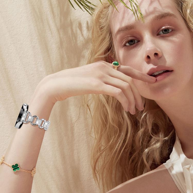 20mm Oval Diamond Stainless Steel Watch Band(Silver) - free shipping - PMC TechLife - Order now!