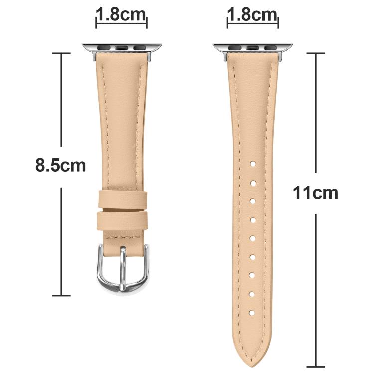 For Apple Watch 46mm / 49mm / 45mm / 44mm Small Waist PU Leather Watch Band(Camel Color) - Watch Bands by PMC TechLife | Online Shopping South Africa | PMC TechLife | Buy Now Pay Later Mobicred