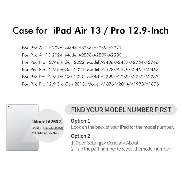 For iPad Pro 12.9 / Air 13 2025 / 2024 ENKAY 360 Degree Rotation Litchi Leather Smart Tablet Case(Light Blue) - free shipping - PMc TechLife - Order now!