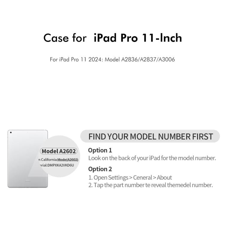 For iPad Pro 11 2024 ENKAY 360 Degree Rotation Litchi Leather Smart Tablet Case(Dark Blue) - free shipping - PMc TechLife - Order now!