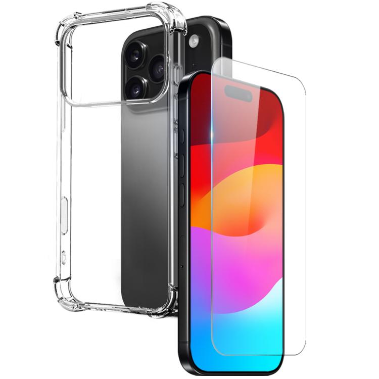 For iPhone 17 Pro Max NORTHJO 2 in 1 TPU Airbag Shockproof Phone Case with Screen Film(Clear) - free shipping - PMC TechLife - Order now!