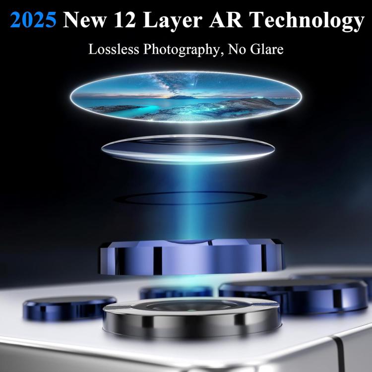 For iPhone 17 Pro Max Kalebol No Flicker Ultra-Thin Individual Camera Lens Tempered Glass Film(Black) - iPhone 17 Pro Max Tempered Glass by Kalebol | Online Shopping South Africa | PMC TechLife | Buy Now Pay Later Mobicred