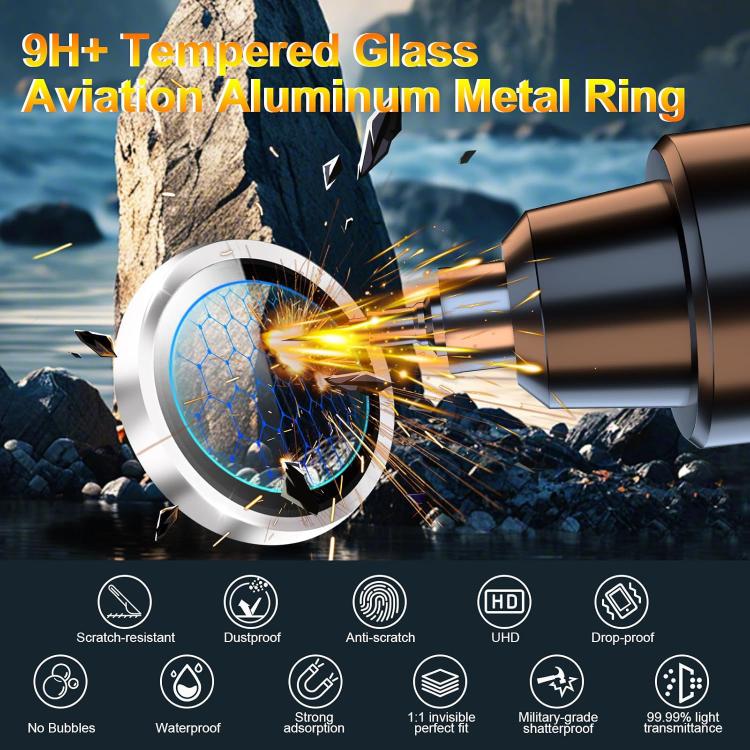 For iPhone 17 Kalebol No Flicker Ultra-Thin Individual Camera Lens Tempered Glass Film(Silver) - iPhone 17 Tempered Glass by Kalebol | Online Shopping South Africa | PMC TechLife | Buy Now Pay Later Mobicred