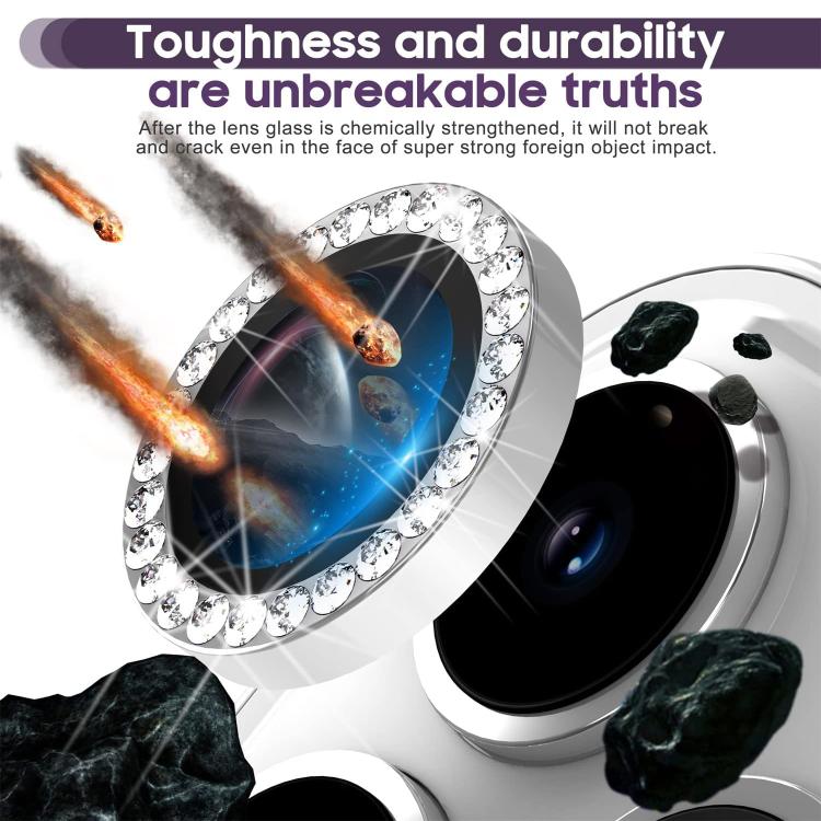 For iPhone 17 Pro Kalebol Individual Camera Lens Diamond Ring Protector(Silver) - iPhone 17 Pro Tempered Glass by Kalebol | Online Shopping South Africa | PMC TechLife | Buy Now Pay Later Mobicred