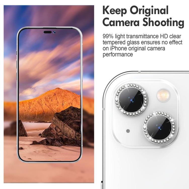For iPhone 17 Kalebol Individual Camera Lens Diamond Ring Protector(Silver) - iPhone 17 Tempered Glass by Kalebol | Online Shopping South Africa | PMC TechLife | Buy Now Pay Later Mobicred