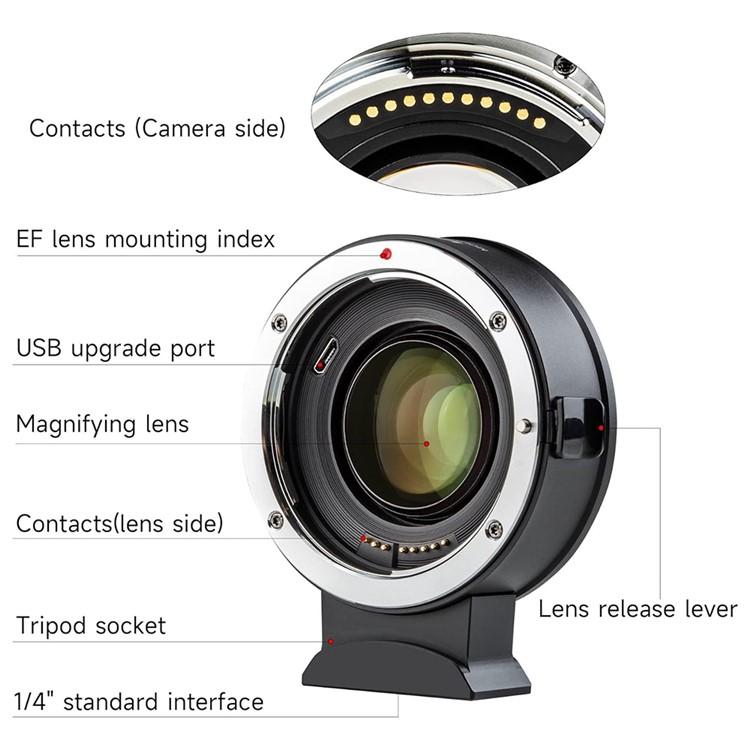 VILTROX EF-Z2 0.71X Auto Focus Camera Lens Mount Adapter For Canon EF to Nikon Z Mount - free shipping - PMC TechLife - Order now!