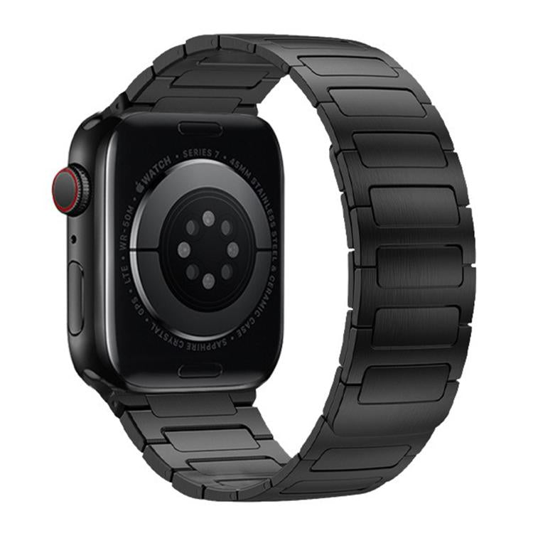 For Apple Watch 42mm / 41mm / 40mm / 38mm I-Beam Magnetic Stainless Steel Strap(Black) - free shipping - PMC TechLife - Order now!