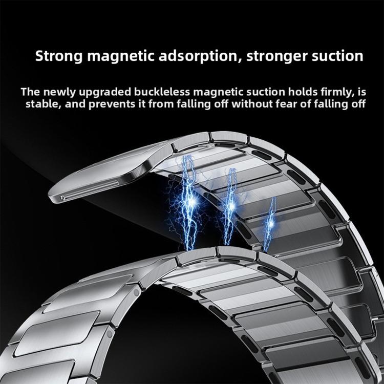 For Apple Watch 46mm / 49mm / 45mm / 44mm I-Beam Magnetic Stainless Steel Strap(Black) - free shipping - PMC TechLife - Order now!