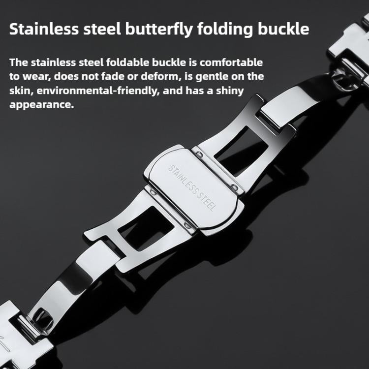 For Xiaomi Smart Band 9 / 8 Irregular Butterfly Buckle Metal Stainless Steel Watch Band(Gold) - free shipping - PMC TechLife - Order now!