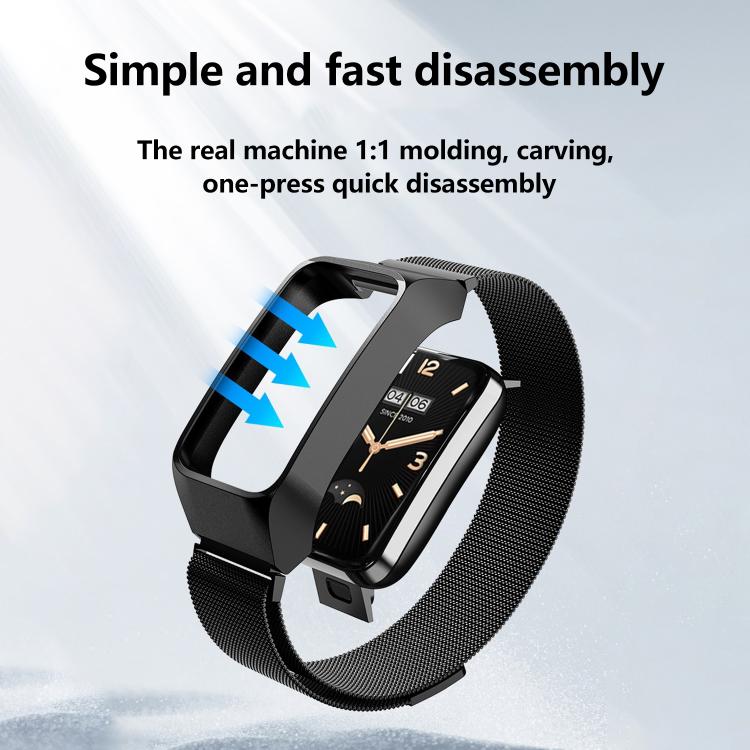 For Xiaomi Mi Band 7 Pro Stainless Steel Frame Integrated Milanese Magnetic Metal Watch Band(Silver) - free shipping - PMC TechLife - Order now!