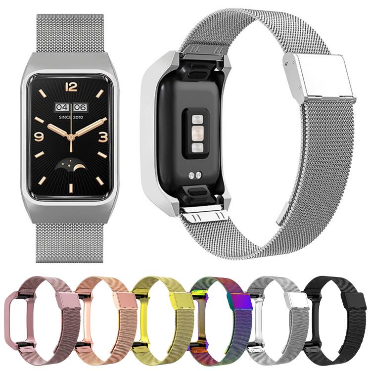 For Xiaomi Mi Band 7 Pro Stainless Steel Frame Integrated Milanese Buckle Metal Watch Band(Rose Gold) - free shipping - PMC TechLife - Order now!
